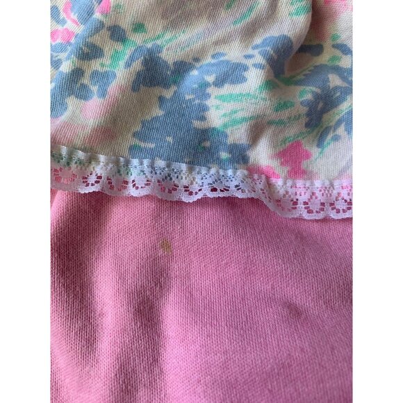 Vintage Novelty Retro Floral Print Lace Bubble Romper 18 Months - Picture 6 of 8